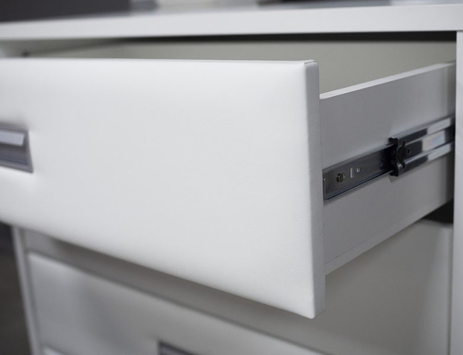 Туалетный столик левый Como/Veda 4 ящика с зеркалом в столешнице