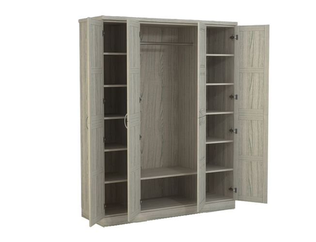 Купить шкаф распашной 4-х створчатый Варна беленый дуб