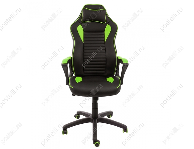 Игровое кресло Leon черное/зеленое (Арт. 1877)