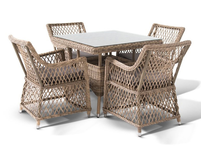 Кресло 4SIS Латте серо-желтый (Арт.YH-C1619W-2)