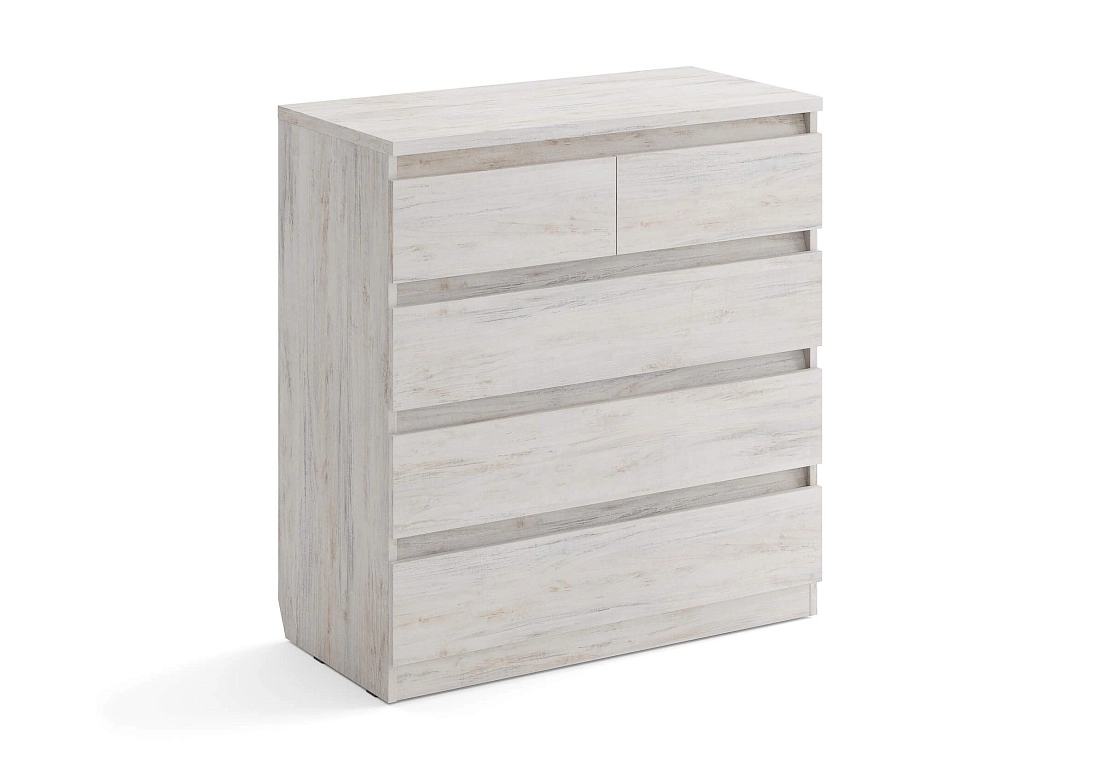 Белый комод Aksel 5 ящиков -ясмунд